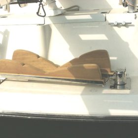 Swing-Away Dinghy Stowage