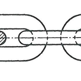 Anchor chaine in stainless steel calibrated
