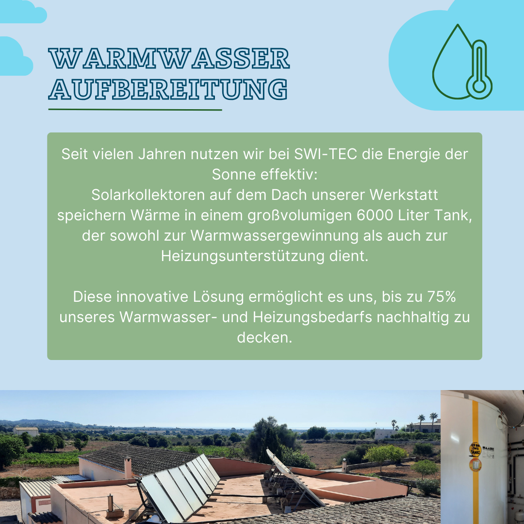 "Unsere umweltfreundliche Produktion: 80% Autarkie und 7.34 Tonnen CO₂-Einsparung pro Jahr!"
