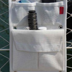 Storage bag for railing