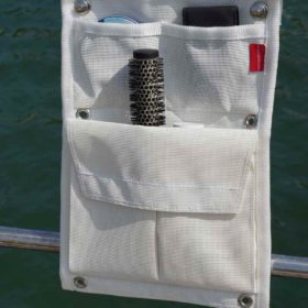 Storage bag for railing