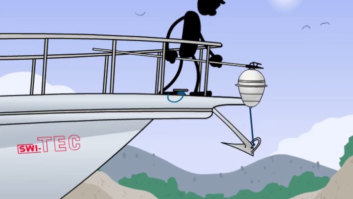 Self-adjusting anchor buoy